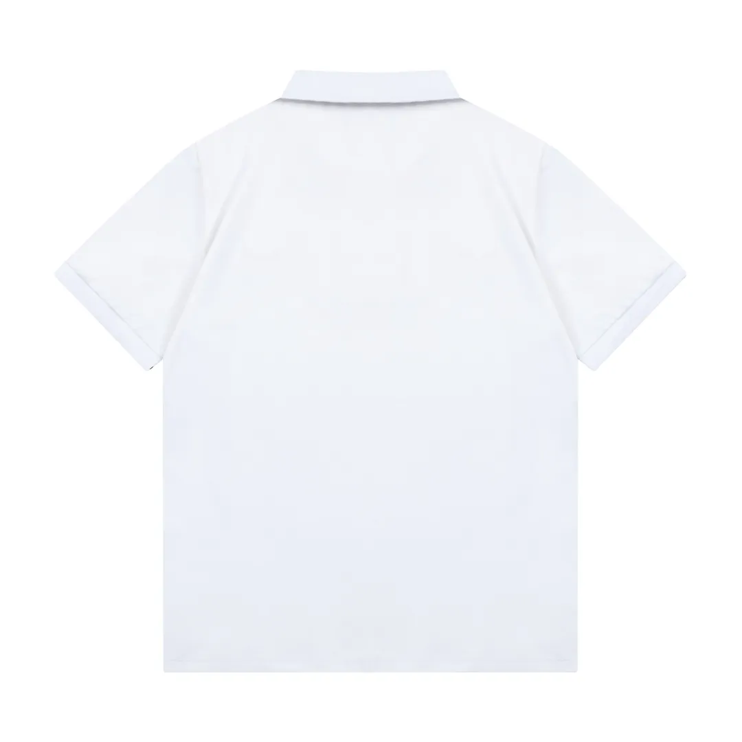 BURBERRY Classic Lo GO ， Retro Same Style Polo Versatile : White Size：M-2XL